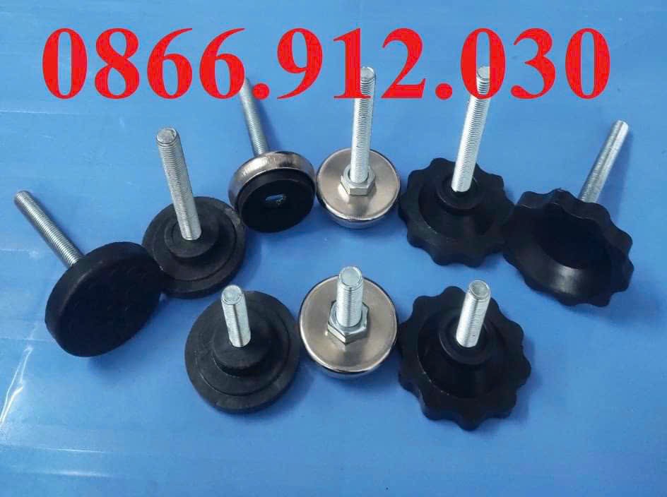 Chân tăng chỉnh kim loại m8, m10, m12 bát phi 32 và phi 48