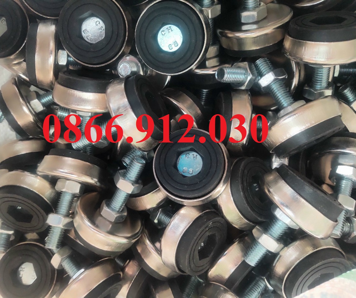 Chân tăng chỉnh kim loại m8, m10, m12 bát phi 32 và phi 48