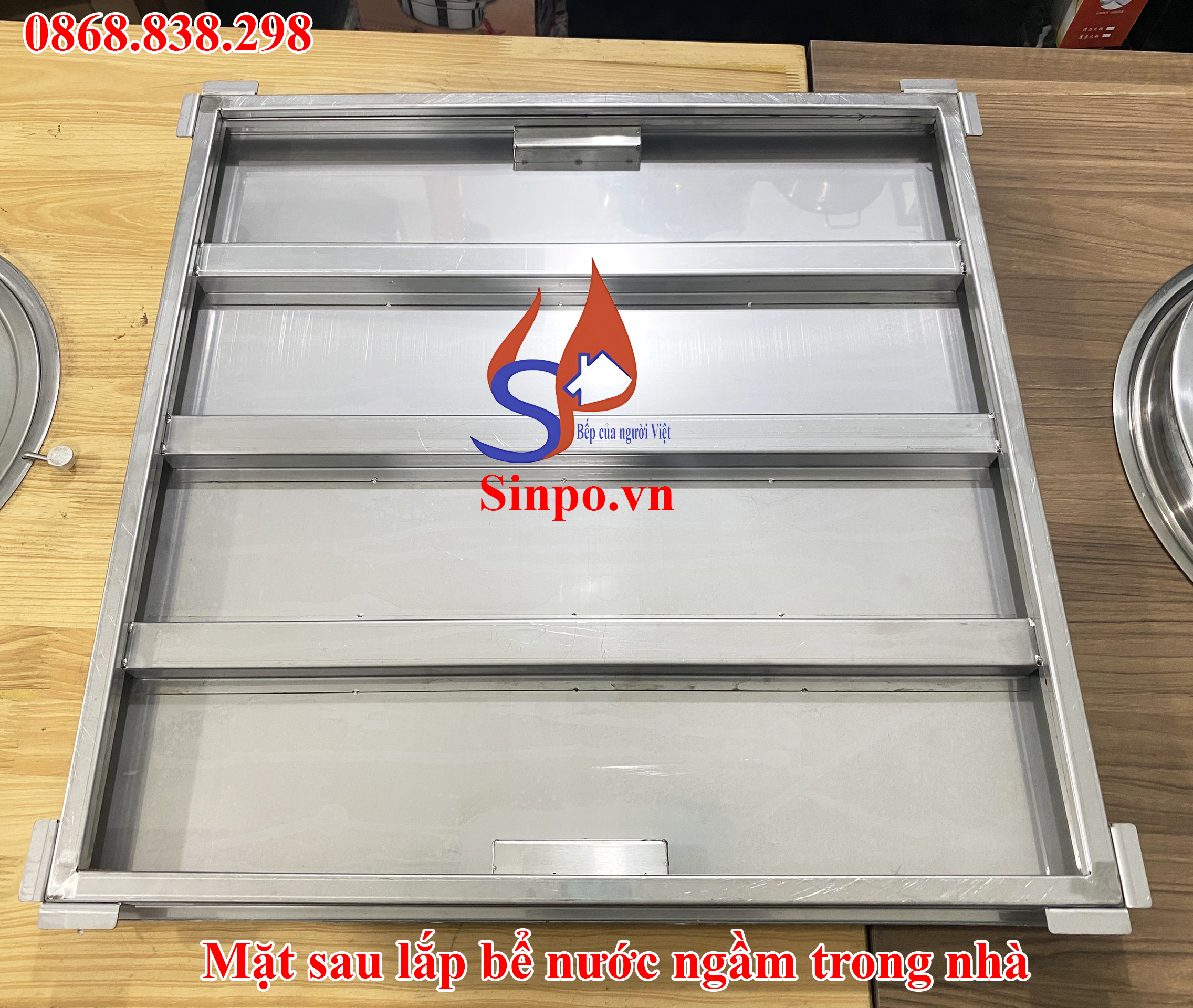 Nắp bể nước ngầm trong nhà âm sàn inox giá rẻ