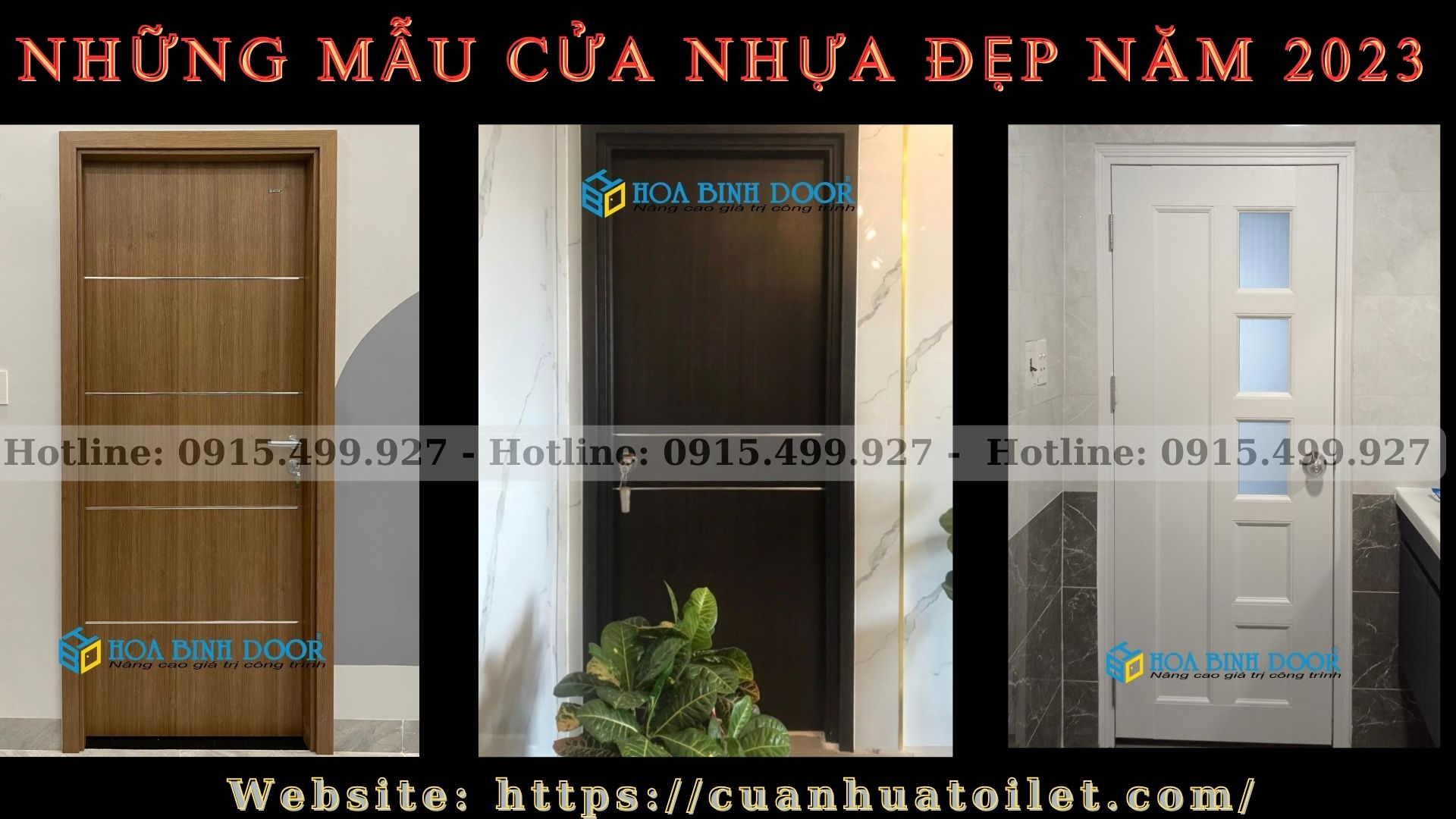 Những mẫu cửa nhựa đẹp năm 2023 - Cửa nhựa giả gỗ
