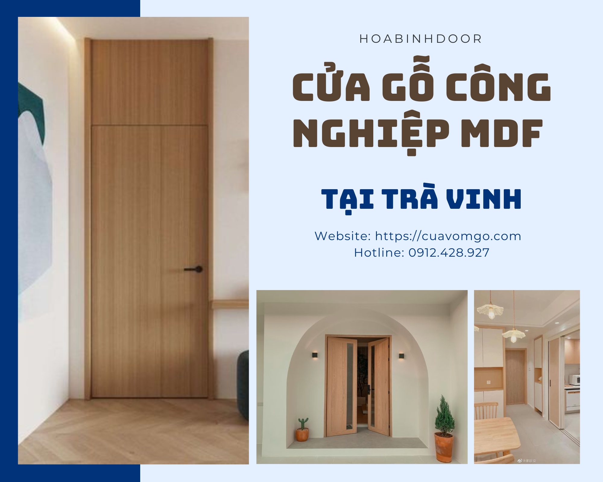 Cửa gỗ MDF tại Trà Vinh  cửa gỗ công nghiệp cao cấp