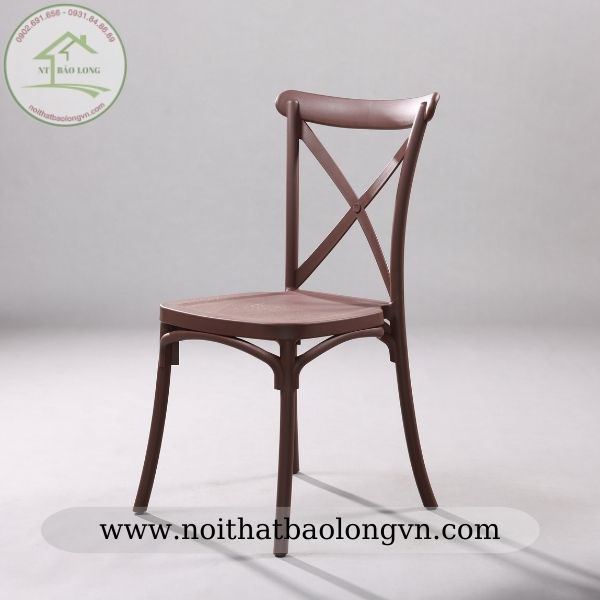 Ghế nhựa đúc Bistro lưng chữ X giá rẻ tại HCM