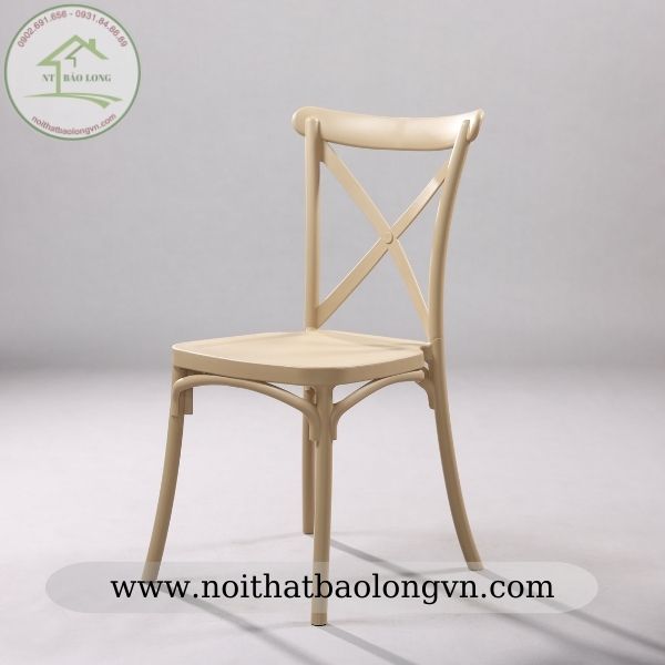 Ghế nhựa đúc Bistro lưng chữ X giá rẻ tại HCM