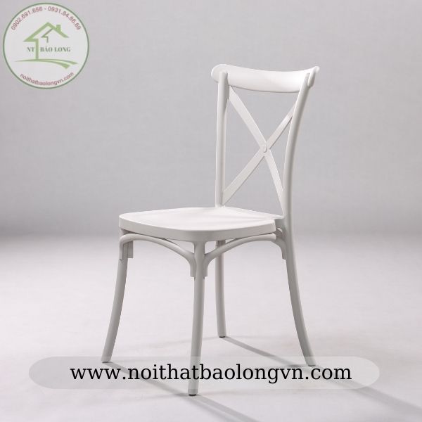 Ghế nhựa đúc Bistro lưng chữ X giá rẻ tại HCM