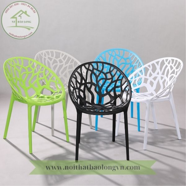 Ghế nhựa đúc Crystal nhiều màu sẵn tại HCM