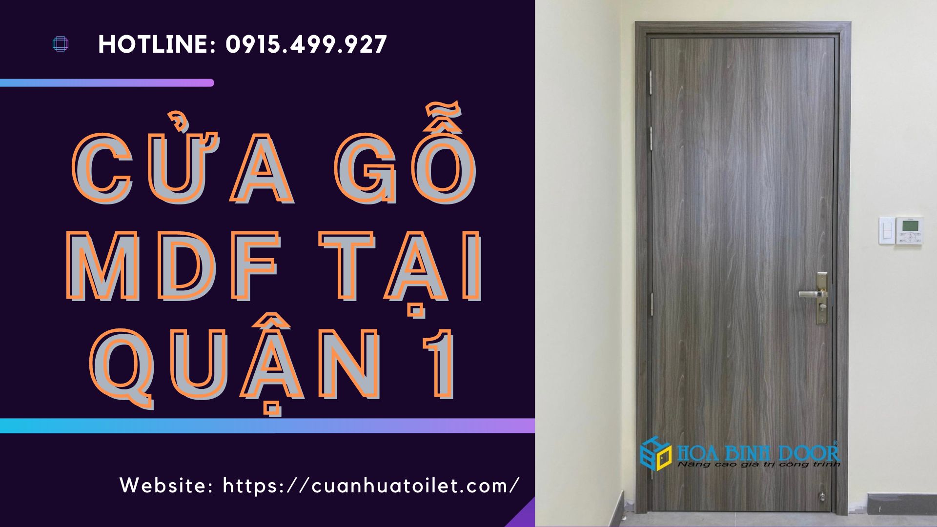 Cửa gỗ MDF tại Quận 1 - Cửa gỗ phòng ngủ