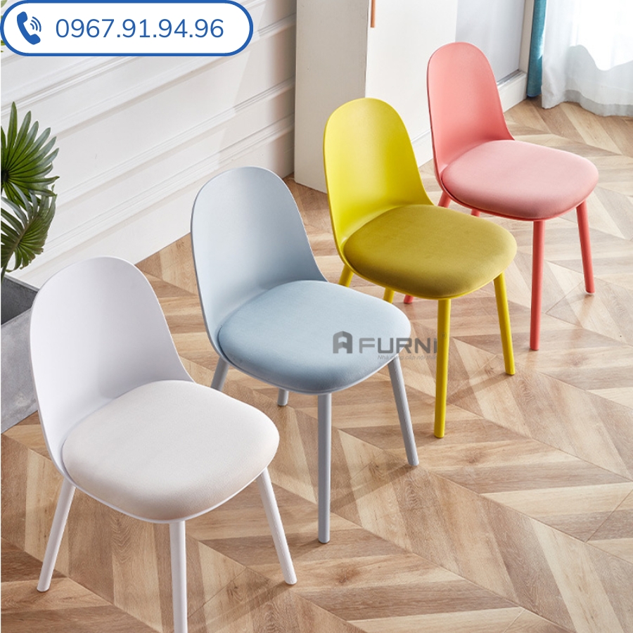 Ghế ăn nhựa PP giá rẻ kiểu dáng hiện đại CC1553-F1  Nội Thất Furni