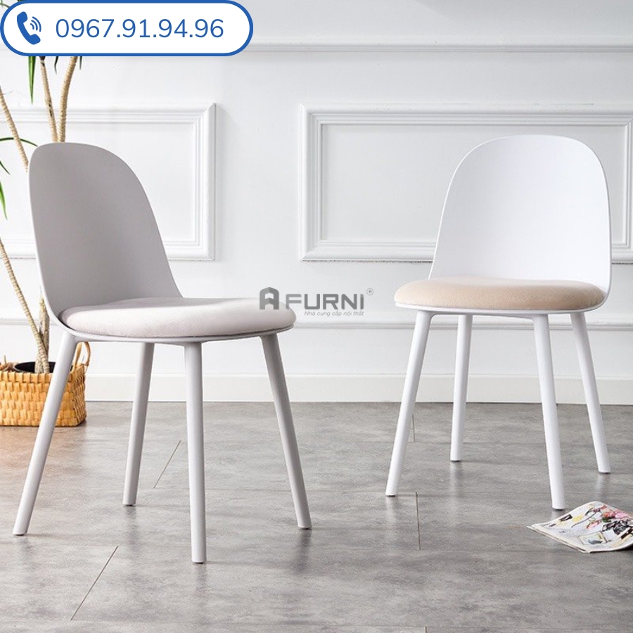 Ghế ăn nhựa PP giá rẻ kiểu dáng hiện đại CC1553-F1  Nội Thất Furni