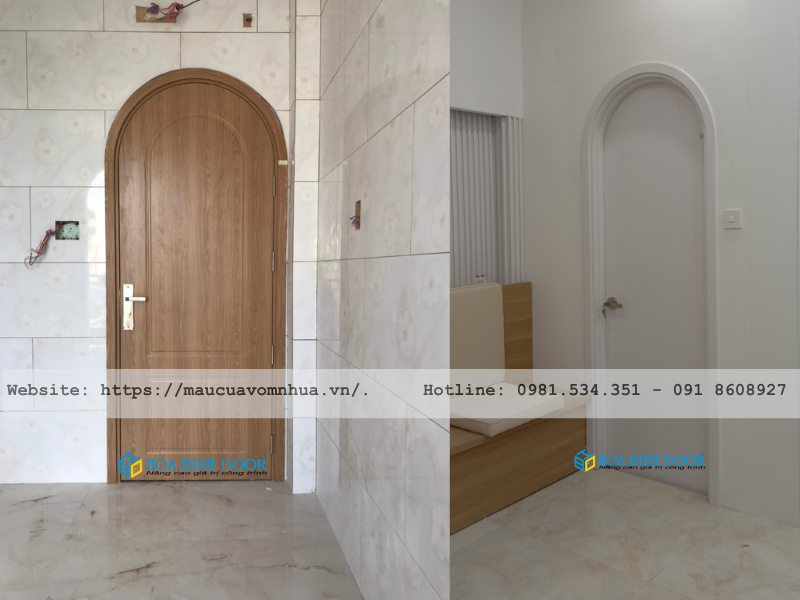 Giá  cửa vòm tại Hóc  Môn - Cửa  vòm nhựa giả gỗ