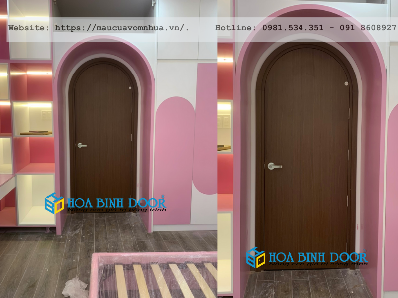 Giá  cửa vòm tại Hóc  Môn - Cửa  vòm nhựa giả gỗ