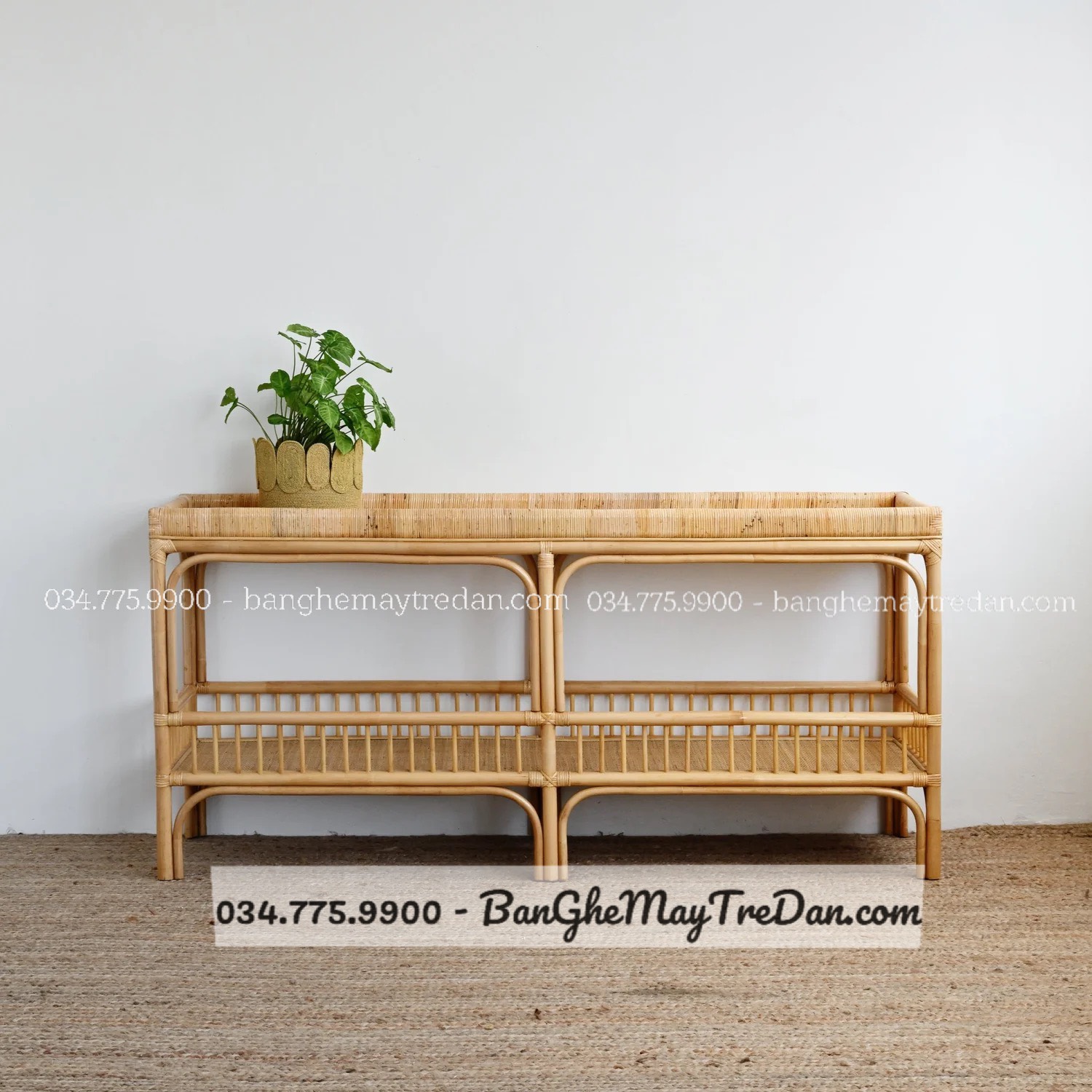 Tủ kệ hỗ trợ bàn ăn - Bàn ghế mây tre đan