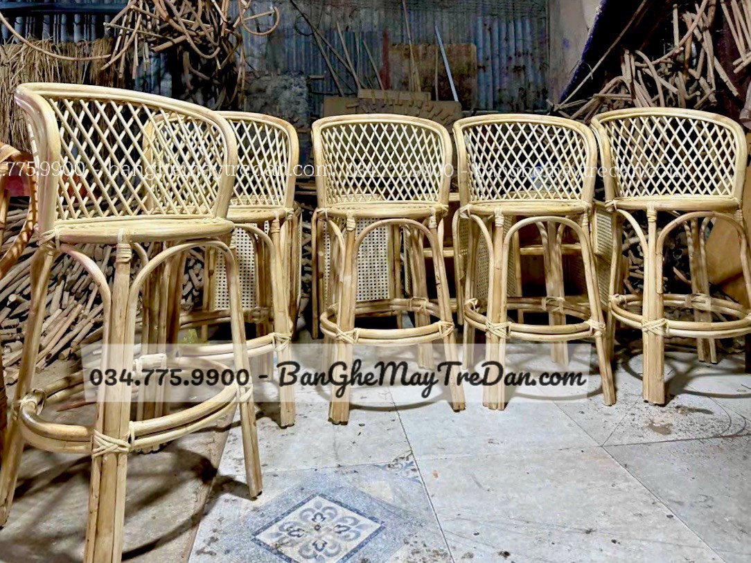 Ghế bàn đảo bằng mây tre lá - Giá tốt tại TP HCM
