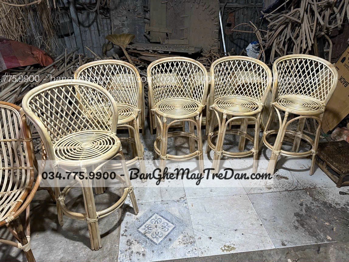 Ghế bàn đảo bằng mây tre lá - Giá tốt tại TP HCM