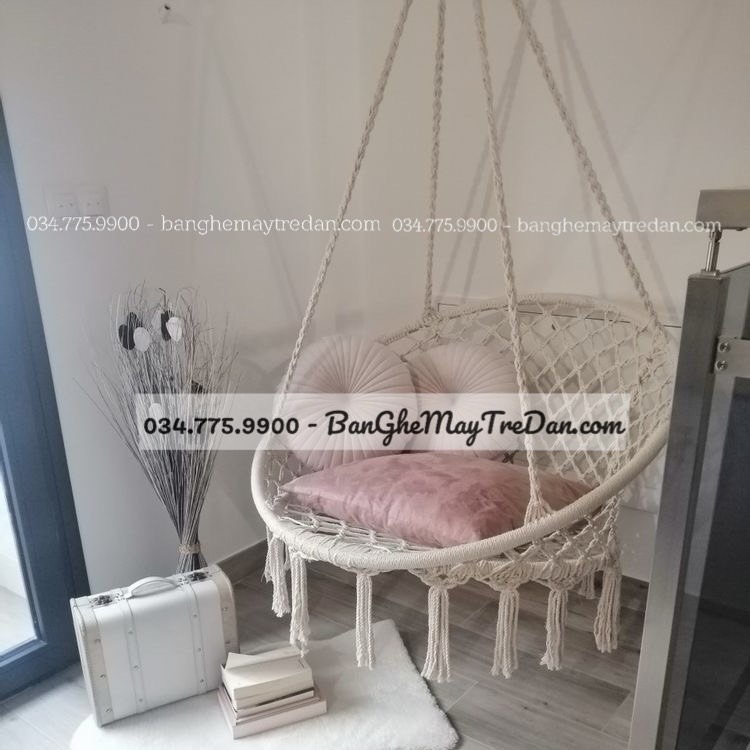 Xích đu treo trần nhà bằng vải dây dù cao cấp