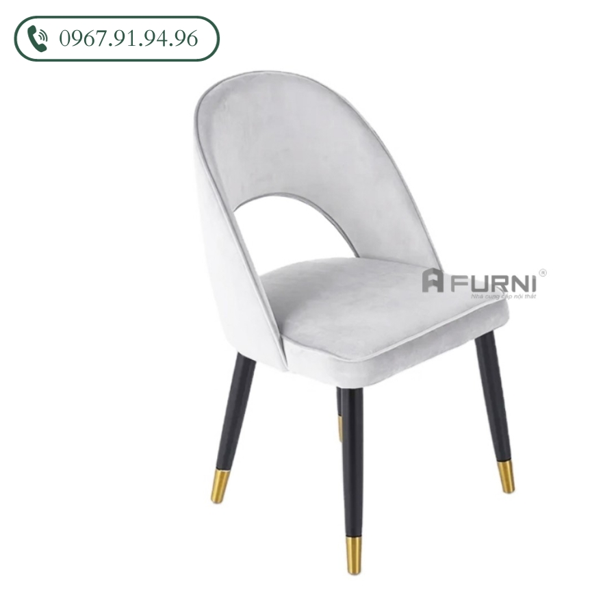 Ghế ăn nhà hàng nệm vải nhung nhập khẩu LARA 2C-F  Nội Thất Furni