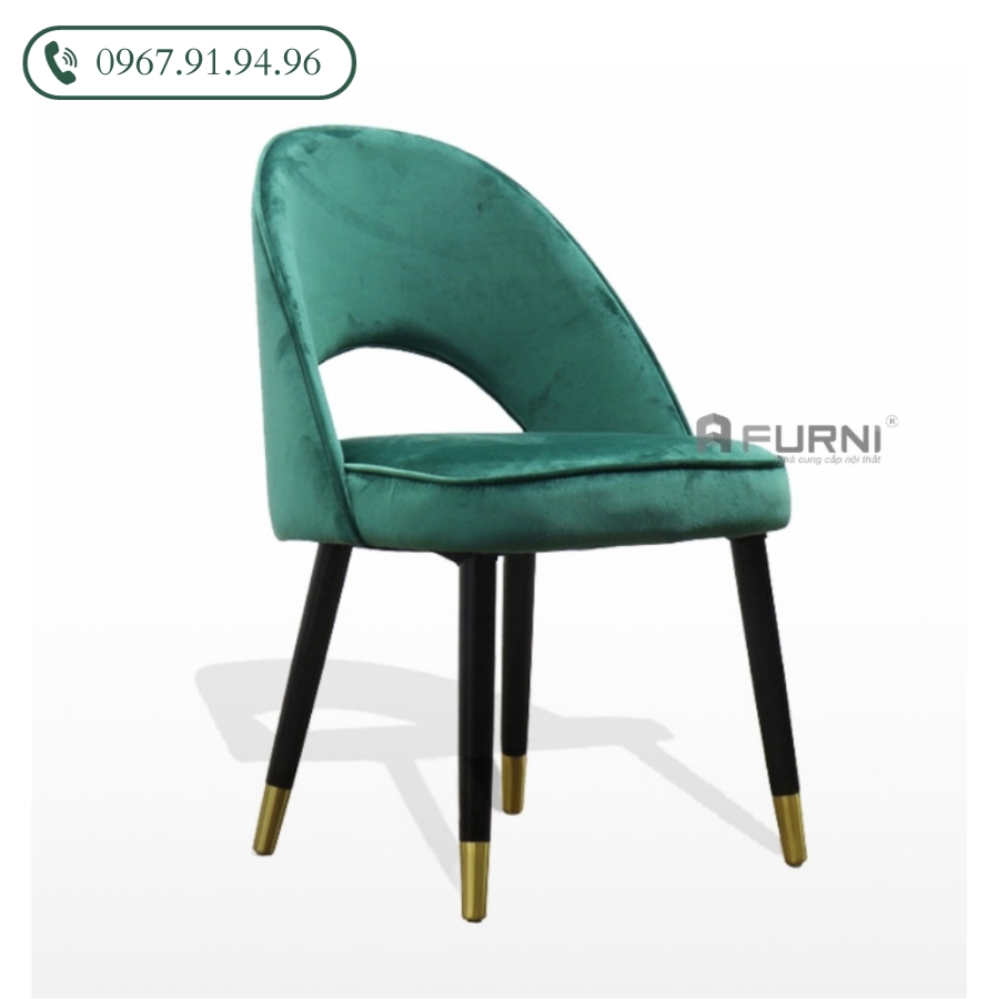 Ghế ăn nhà hàng nệm vải nhung nhập khẩu LARA 2C-F  Nội Thất Furni