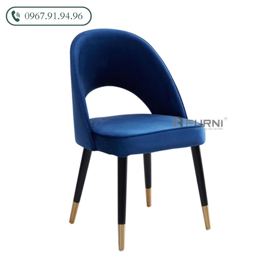 Ghế ăn nhà hàng nệm vải nhung nhập khẩu LARA 2C-F  Nội Thất Furni