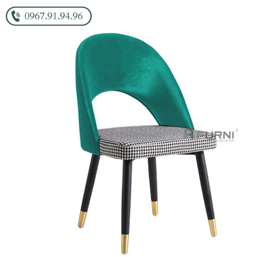 Ghế ăn nhà hàng nệm vải nhung nhập khẩu LARA 2C-F  Nội Thất Furni