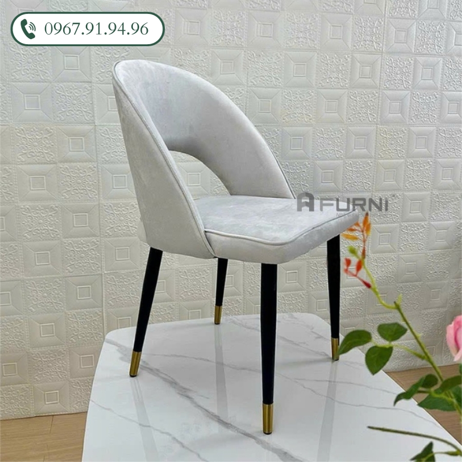 Ghế ăn nhà hàng nệm vải nhung nhập khẩu LARA 2C-F  Nội Thất Furni