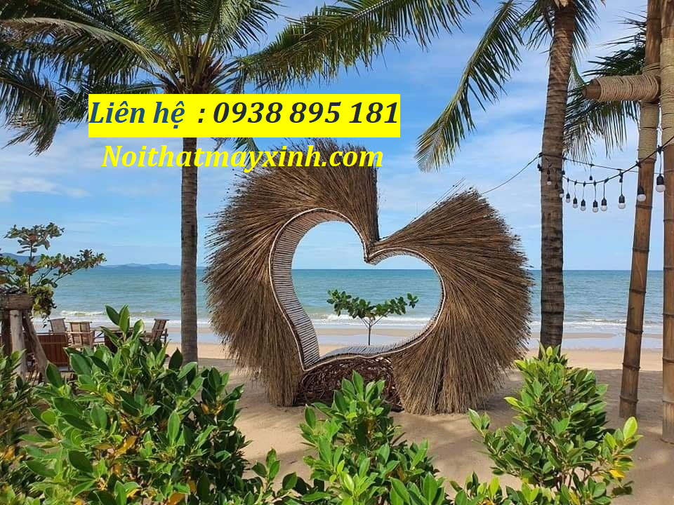 Ghế trái tim chụp hình sống ảo bằng mây giá rẻ toàn quốc
