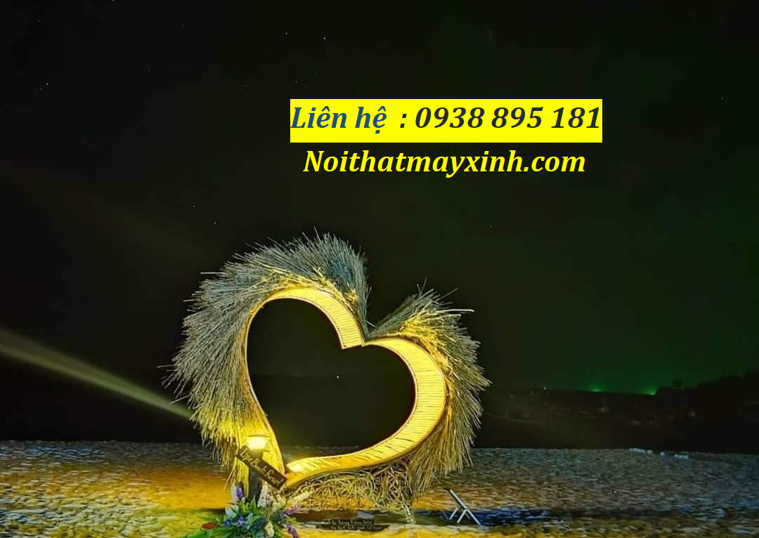Ghế trái tim chụp hình sống ảo bằng mây giá rẻ toàn quốc