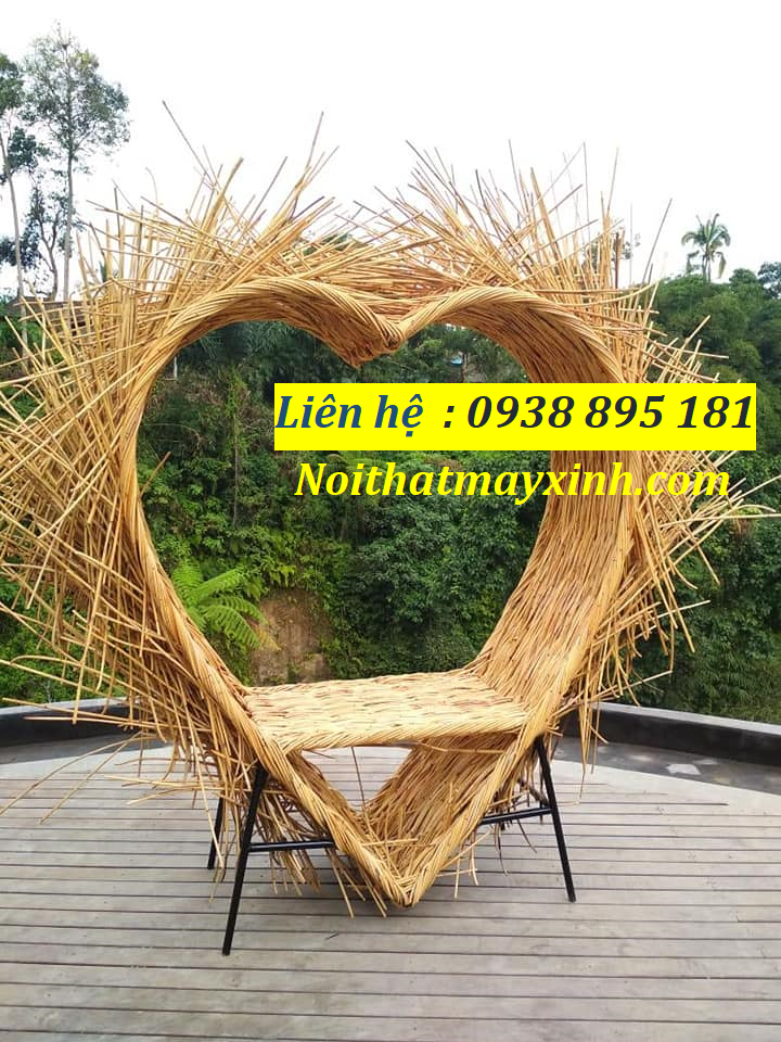 Ghế trái tim chụp hình sống ảo bằng mây giá rẻ toàn quốc