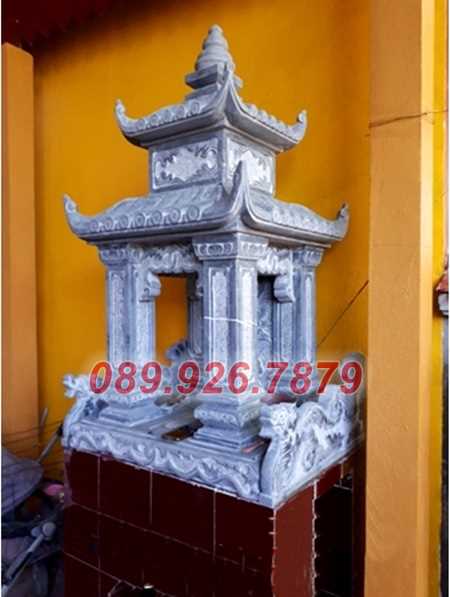 Mẫu trang thờ đá ngoài trời có mái che đẹp bán Kiên Giang