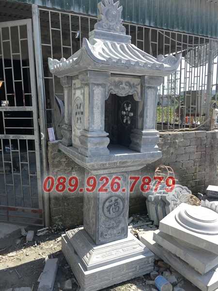 Mẫu trang thờ đá ngoài trời có mái che đẹp bán Kiên Giang