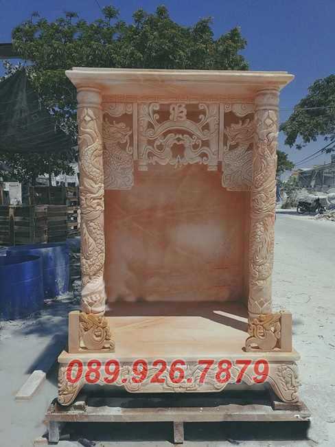 Mẫu trang thờ ông địa thần tài, tài lộc phong thủy bằng đá bán Bến Tre