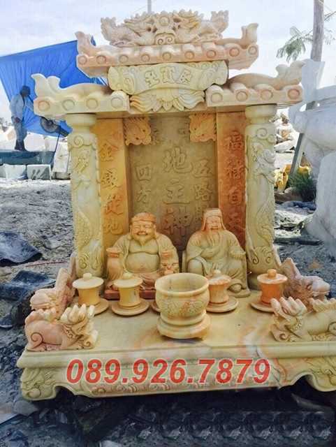 Mẫu trang thờ ông địa thần tài, tài lộc phong thủy bằng đá bán Bến Tre