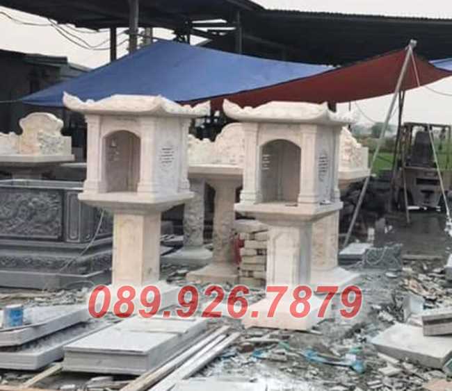 Mẫu miều thờ đá thờ âm hồn, thần linh có mái che bán Qungr Ngãi