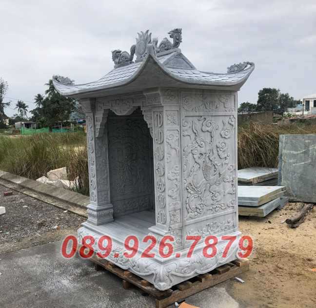 Mẫu miếu thờ đá để tro hủ đựng tro cốt bằng đá đẹp bán Bình Định