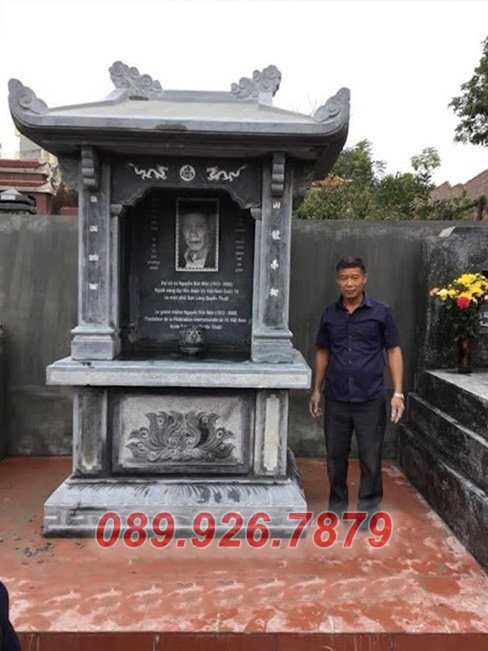 Mẫu miếu thờ bằng đá ngoài trời có mái che đẹp bán Hậu Giang
