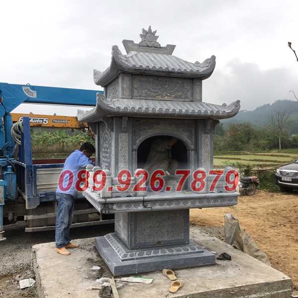 Mẫu miếu thờ thần linh ngoài trời có mái che đẹp bán Bà Rịa Vũng Tàu