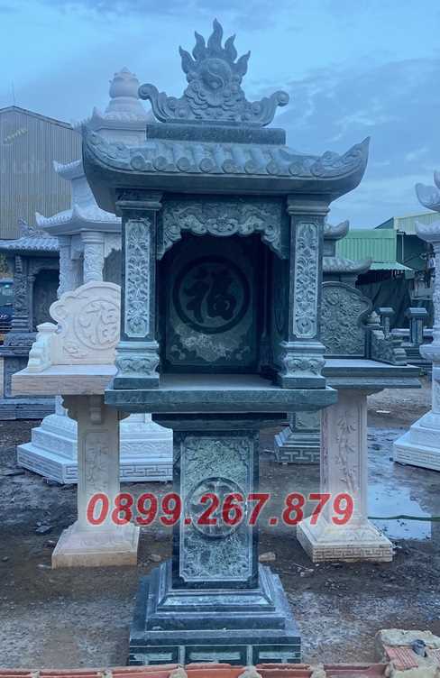 Mẫu miếu thờ đá thờ thần linh có mái che đẹp bán Tiền Giang