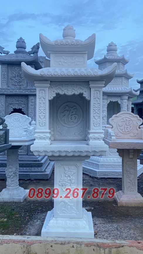 Mẫu miếu thờ đá thờ thần linh có mái che đẹp bán Tiền Giang