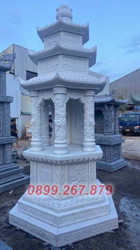 Mẫu miếu thờ đá thờ thần linh có mái che đẹp bán Tiền Giang