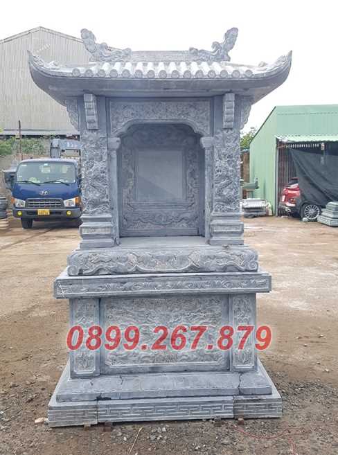 Mẫu miếu thờ đá thờ thần linh có mái che đẹp bán Tiền Giang