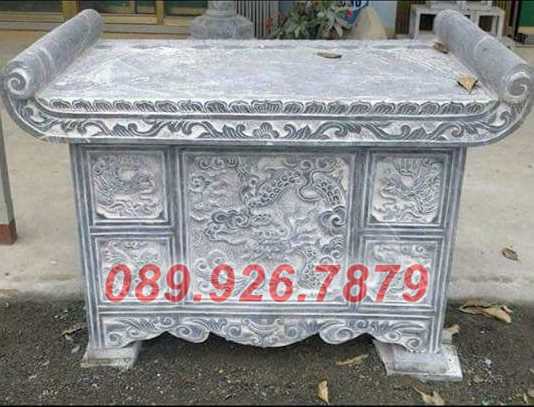 Mẫu bàn thờ đá khu lăng mộ đẹp bằng đá trắng , đá xanh bán Long An
