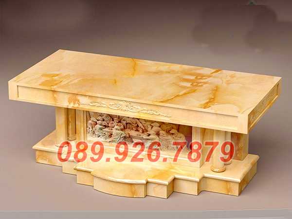 Mẫu bàn thờ đá khu lăng mộ đẹp bằng đá trắng , đá xanh bán Long An