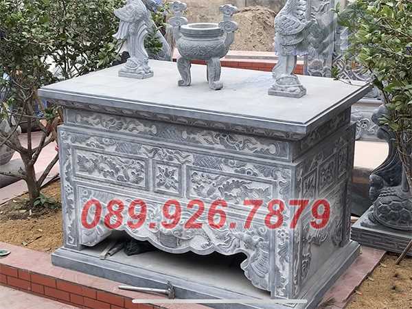Bàn lễ đá - Mẫu bàn lễ đá đặt trước lăng mộ đá đẹp bán Đồng Nai
