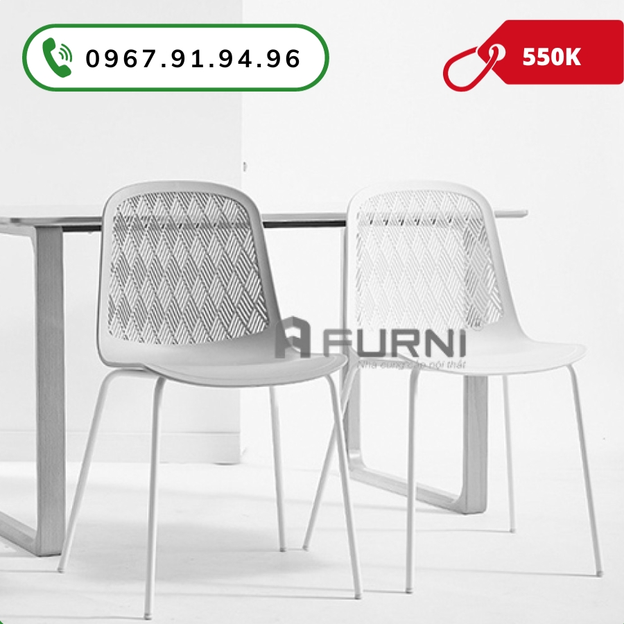 Ghế cafe thân nhựa PP chân sắt sơn tĩnh điện nhập khẩu CC3008-S
