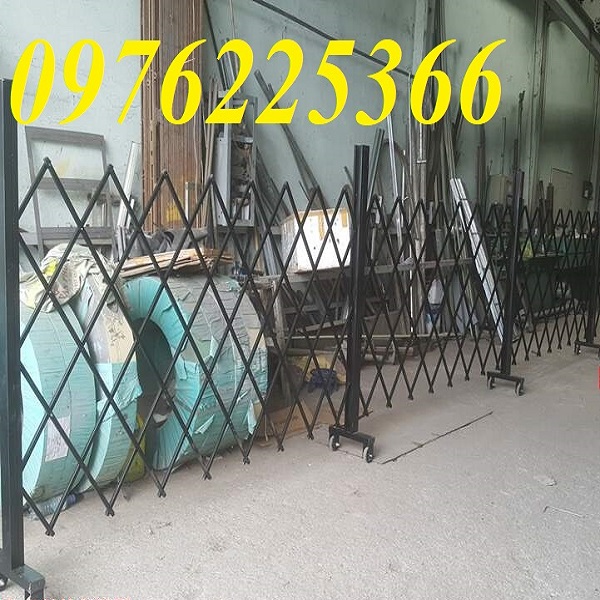 Hàng rào xếp gọn chữ T, Hàng rào xếp kéo tay di động ,Hàng rào xếp