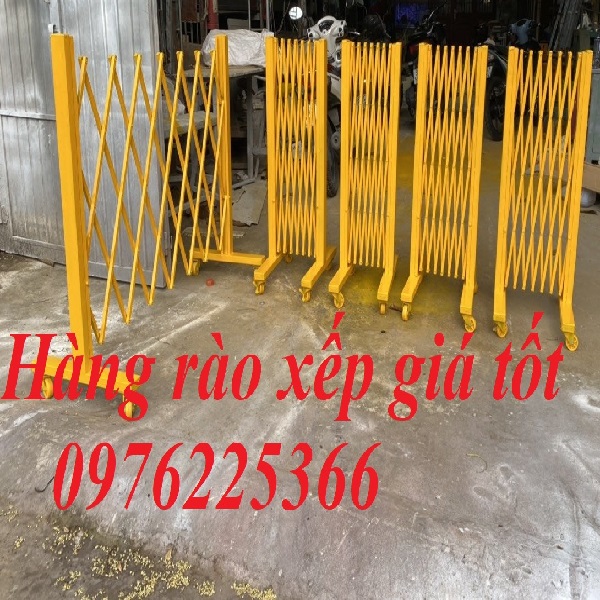 Hàng rào xếp gọn chữ T, Hàng rào xếp kéo tay di động ,Hàng rào xếp