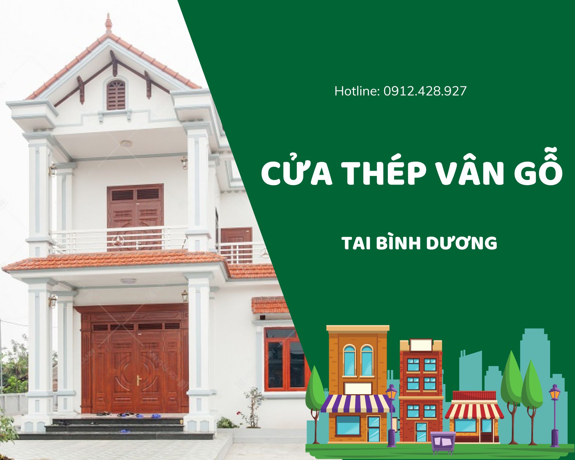 Cửa Thép Vân Gỗ tại Bình Dương  Báo giá mới nhất