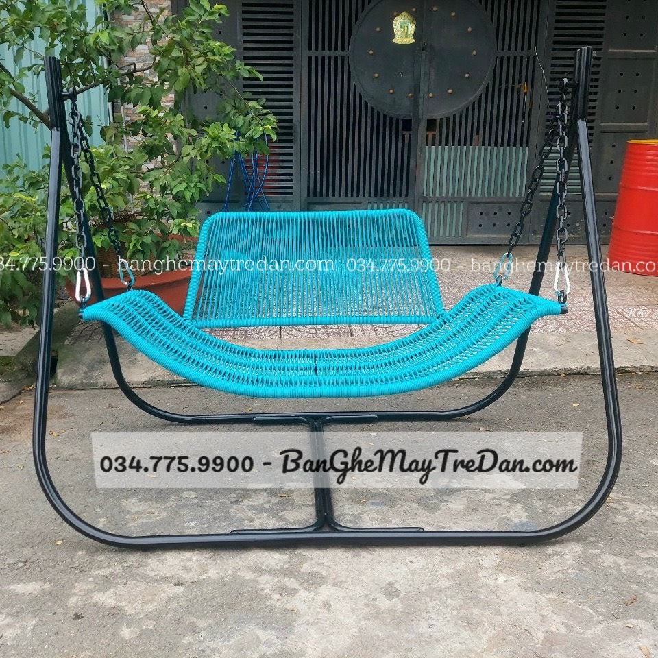 Xích đu đan dây để ngoài trời - Bàn ghế mây tre đan