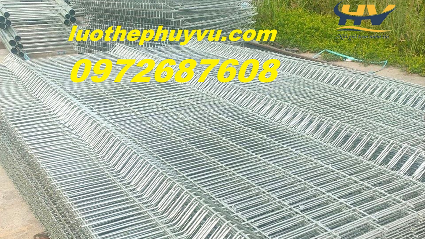 Hàng rào thép mạ kẽm, lưới hàng rào mạ kẽm phi4, phi5, phi6