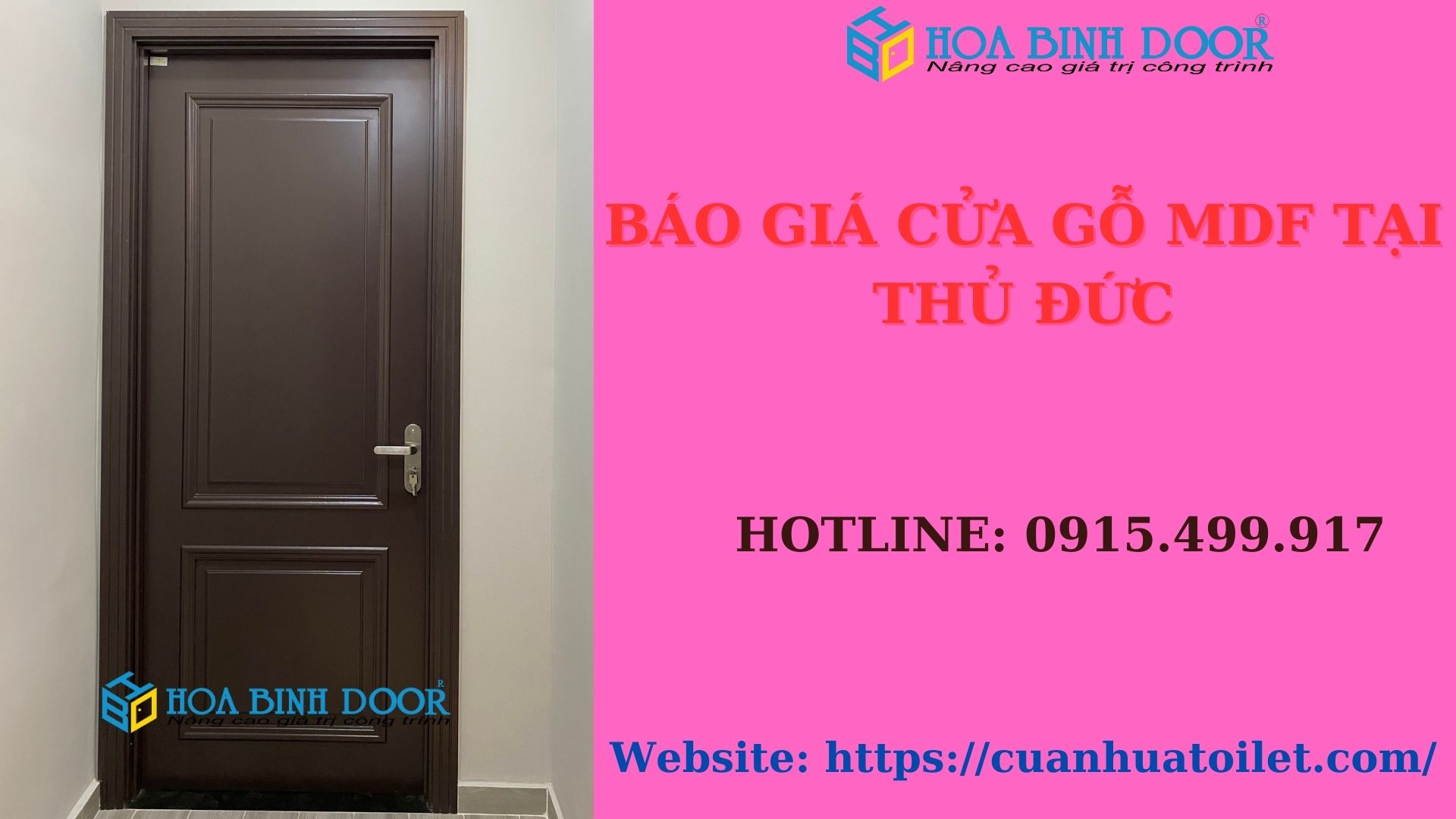 Báo giá cửa gỗ MDF tại Thủ Đức - Cửa gỗ công nghiệp giá rẻ