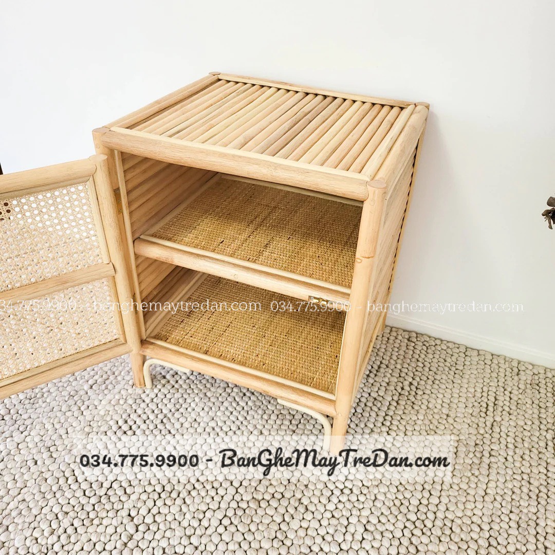 Tap tủ đầu giường bằng mây tự nhiên chất lượng cao