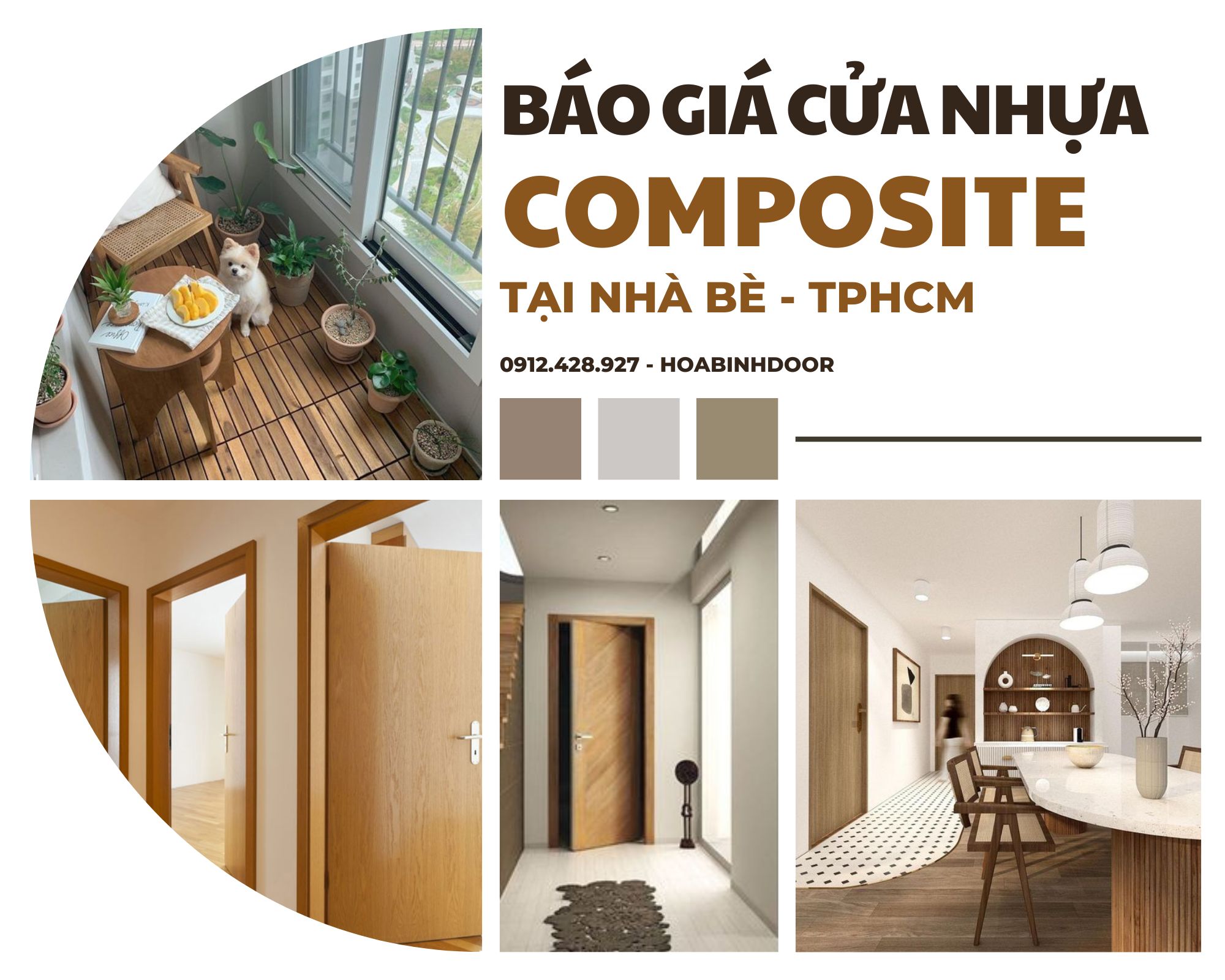 Cửa nhựa Composite tại Nhà Bè  Cửa nhựa giả gỗ cao cấp